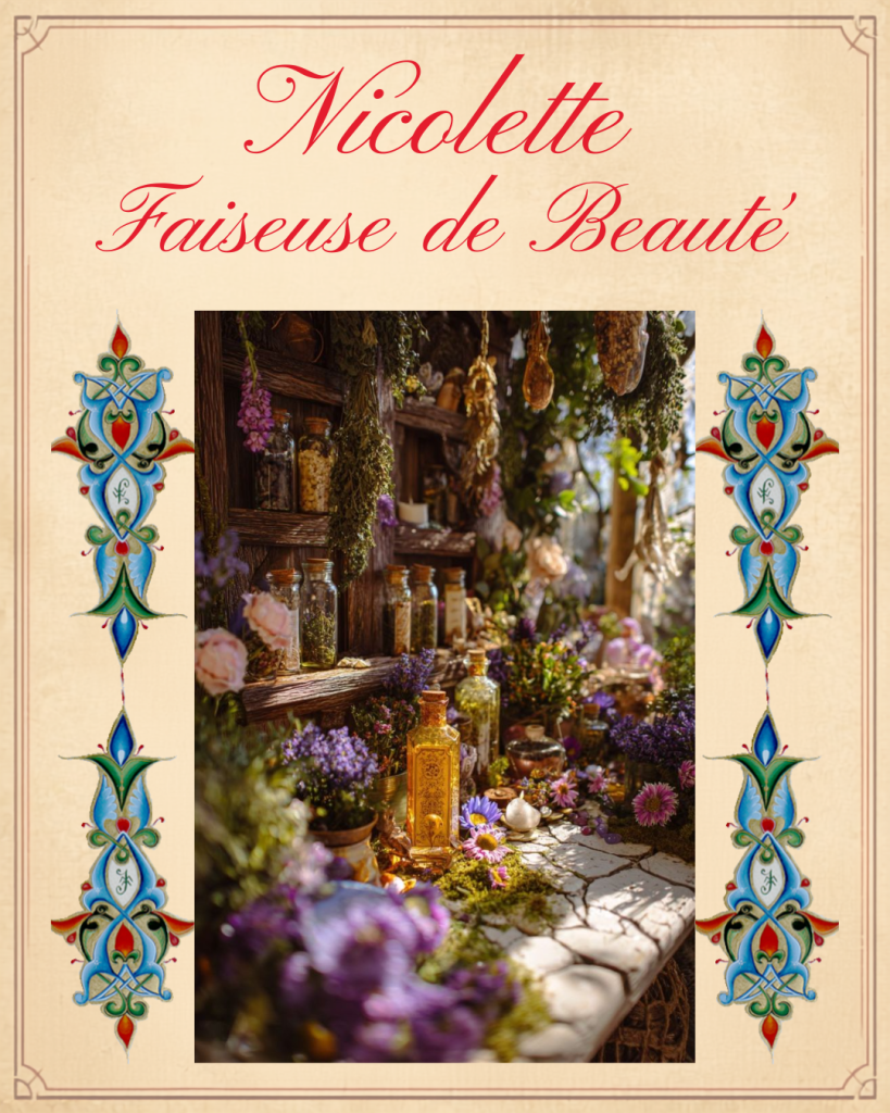 Affichette fil d'ariane pour Nicolette faiseuse de Beaute au Petit Monde 